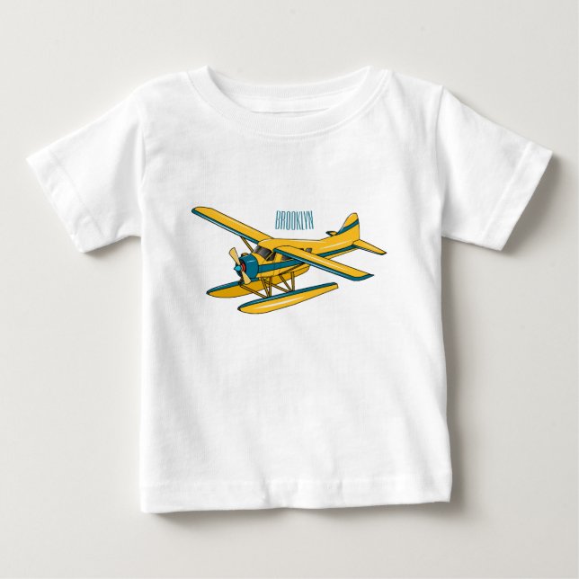 T-shirt Pour Bébé Illustration d'hydravion (Devant)