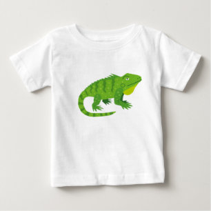 T-shirt Pour Bébé Illustration d'Iguana verte