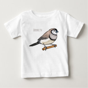 T-shirt Pour Bébé Illustration d'oiseau à deux barreaux