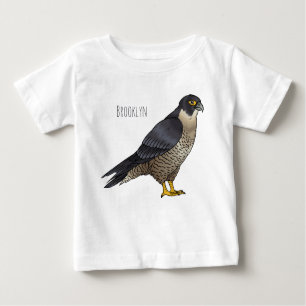 T-shirt Pour Bébé Illustration d'oiseau de faucon pèlerin