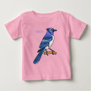 T-shirt Pour Bébé Illustration d'oiseau de jay bleu