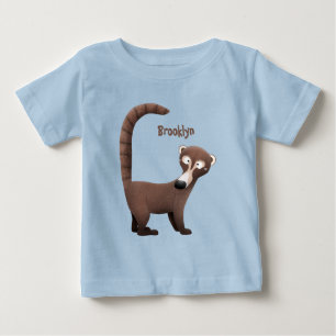 T-shirt Pour Bébé Illustration drôle curieuse de dessin animé de coa