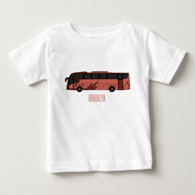 T-shirt Pour Bébé Illustration du bus (Devant)