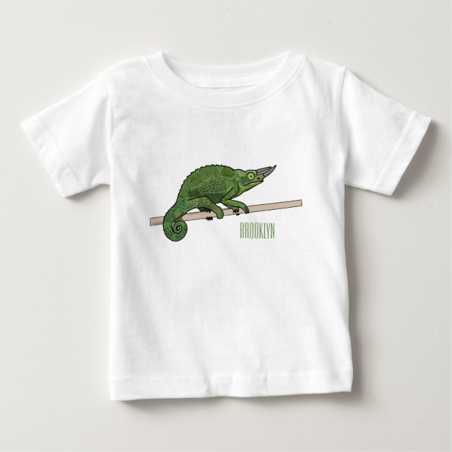 T-shirt Pour Bébé Illustration du caméléon de Jackson (Devant)