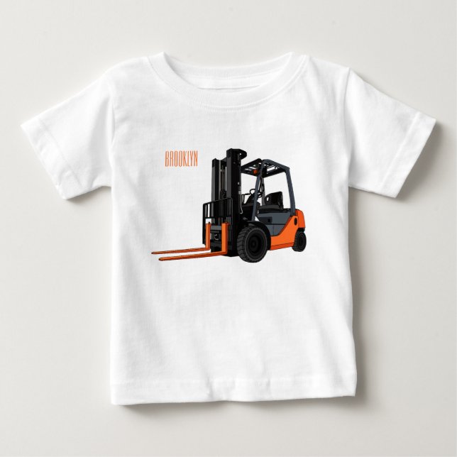 T-shirt Pour Bébé Illustration du chariot élévateur (Devant)