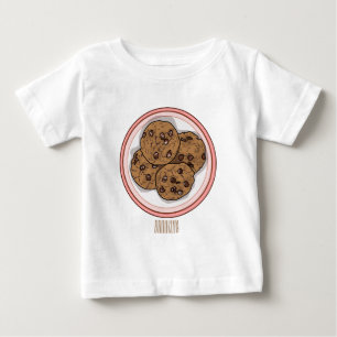 T-shirt Pour Bébé Illustration du cookie de puce à chocolat