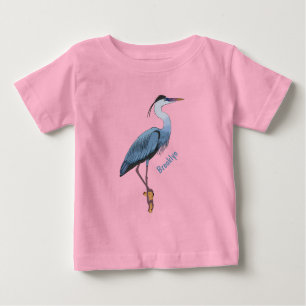 T-shirt Pour Bébé Illustration du grand héron bleu