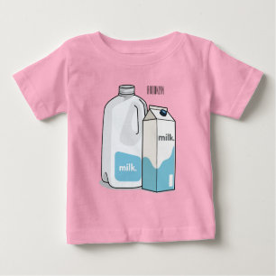 T-shirt Pour Bébé Illustration du lait