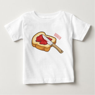 T-shirt Pour Bébé Illustration du pain et de la confiture