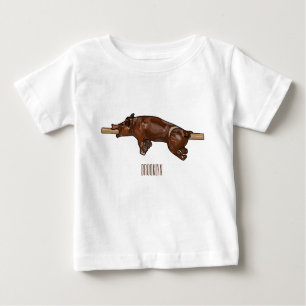 T-shirt Pour Bébé Illustration du rôti de porc / rôti de porc