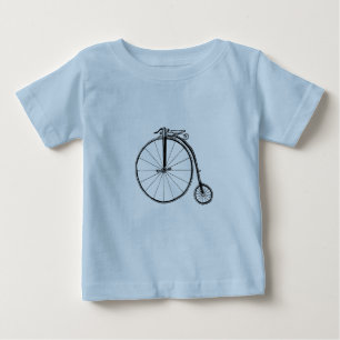 T-shirt Pour Bébé Illustration du vélo Vintage Penny Farthing