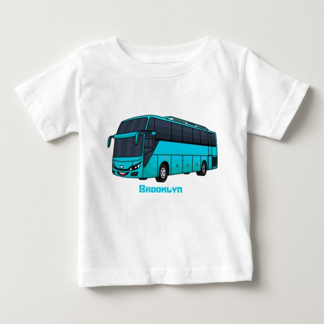 T-shirt Pour Bébé Illustration d'un autobus à passagers moderne (Devant)