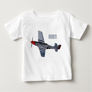 T-shirt Pour Bébé Illustration d'un avion de chasse-bombardier