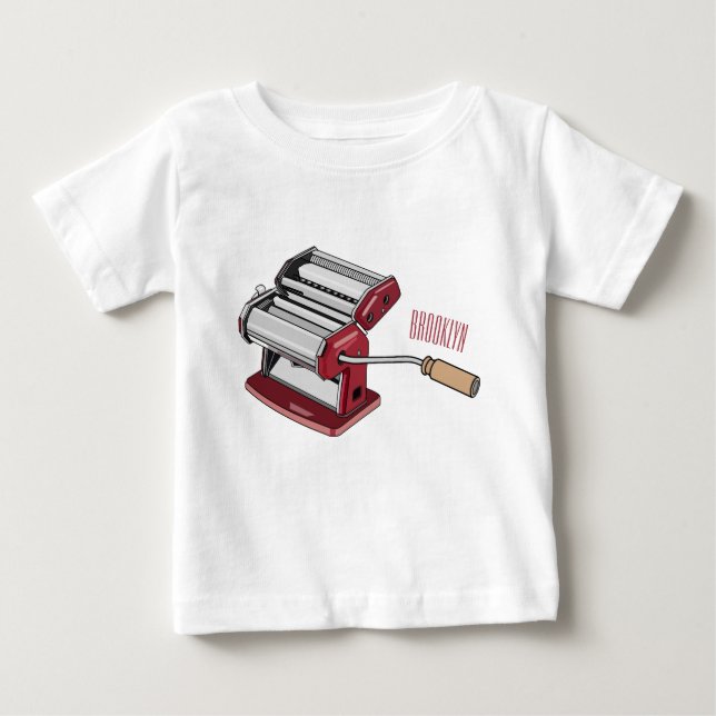 T-shirt Pour Bébé Illustration d'un fabricant de pâtes alimentaires (Devant)