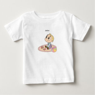 T-shirt Pour Bébé Illustration d'un garçon émerveillé