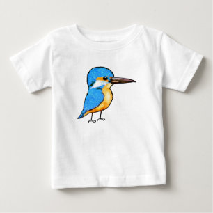 T-shirt Pour Bébé Illustration d'un joli martin-pêcheur bleu