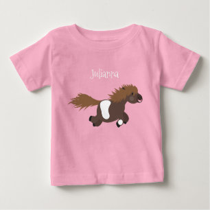 T-shirt Pour Bébé Illustration d'un poney de Shetland mignon
