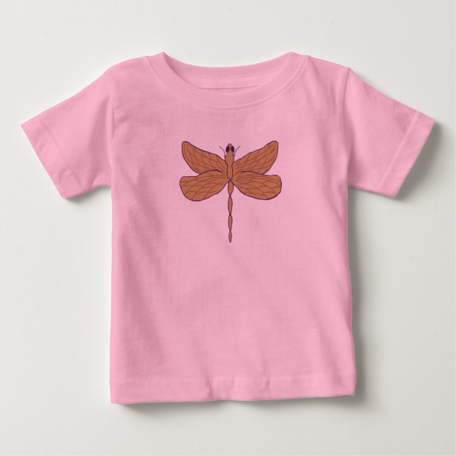 T-shirt Pour Bébé Illustration d'une libellule Art (Devant)