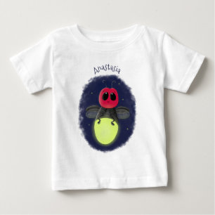 T-shirt Pour Bébé Illustration d'une luciole à éclair mignon