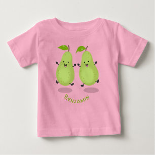 T-shirt Pour Bébé Illustration d'une paire de poires mignonne