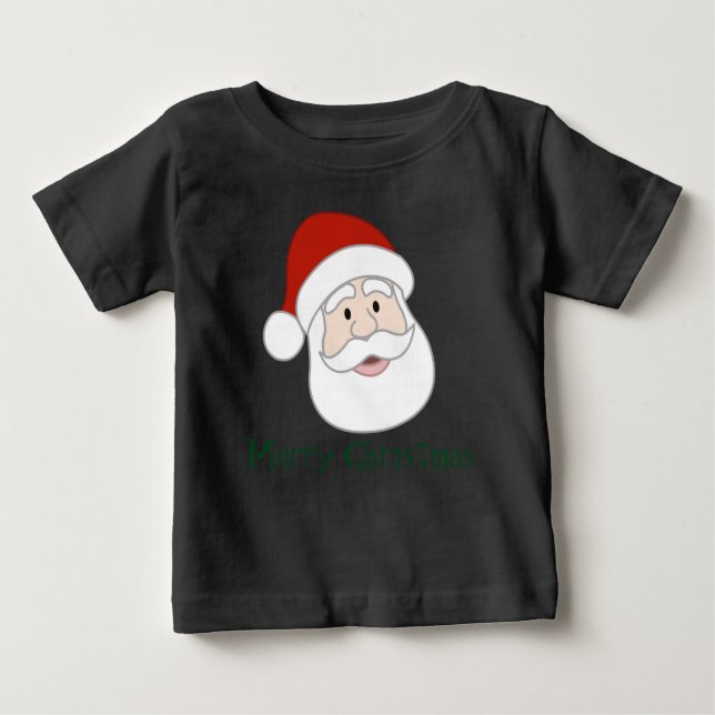 T-shirt Pour Bébé Illustration et texte du père noël (Devant)