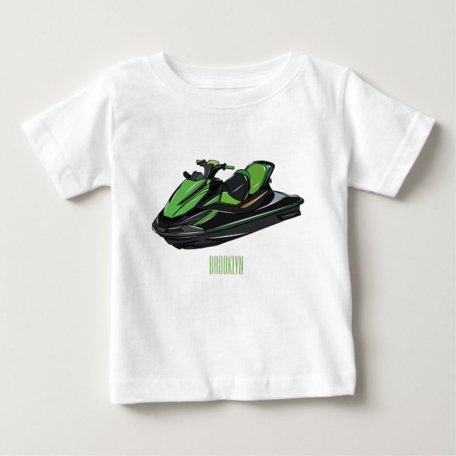 T-shirt Pour Bébé Illustration Jet ski (Devant)