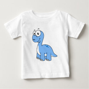 T-shirt Pour Bébé Illustration Mignonne D'Un Brontosaurus.