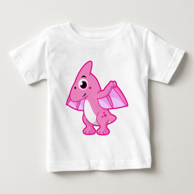 T-shirt Pour Bébé Illustration Mignonne D'Un Pterodactyl. (Devant)