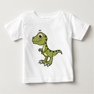 T-shirt Pour Bébé Illustration Mignonne D'Un Rex Tyrannosaurus.