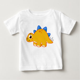 T-shirt Pour Bébé Illustration Mignonne D'Un Stegosaurus.