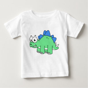T-shirt Pour Bébé Illustration Mignonne D'Un Stegosaurus. 2