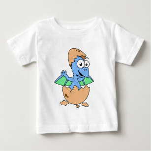 T-shirt Pour Bébé Illustration Mignonne D'Une Éclosion De Ptérodacty