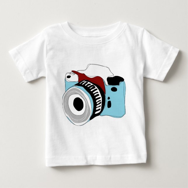T-shirt Pour Bébé Illustration originale d'appareil photo numérique (Devant)
