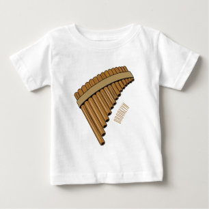 T-shirt Pour Bébé Illustration Pan flûte / panpipes