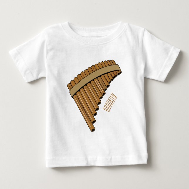 T-shirt Pour Bébé Illustration Pan flûte / panpipes (Devant)
