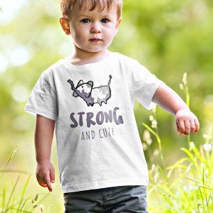 T-shirt Pour Bébé Illustration simple d'éléphant forte et mignonne b