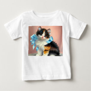T-shirt Pour Bébé Illustration vintage Calico Kitten