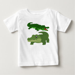 T-shirt Pour Bébé Illustrations de crocodile de dessin animé