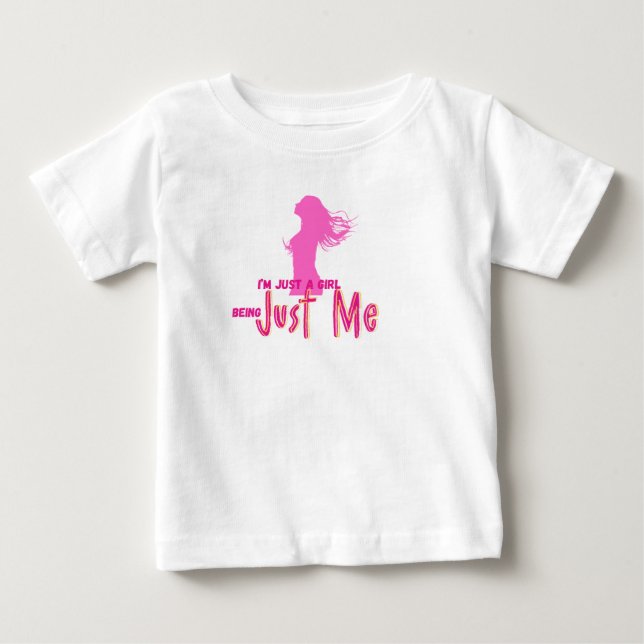 T-shirt Pour Bébé im just girl (Devant)