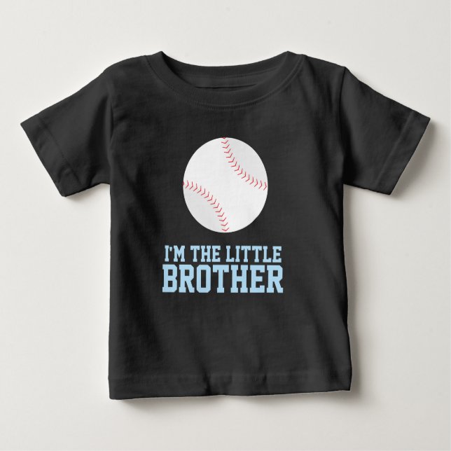 T-shirt Pour Bébé "I'm the Little Brother" Numéro du maillot de base (Devant)