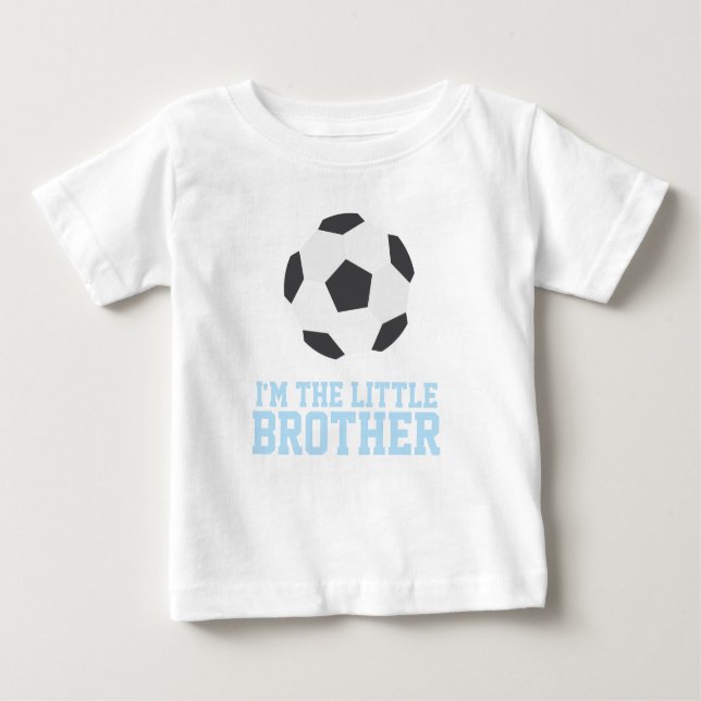 T-shirt Pour Bébé "I'm the Little Brother" Numéro du maillot de foot (Devant)