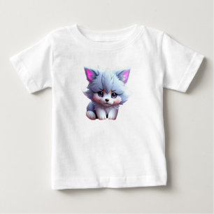 T-shirt Pour Bébé Image de chiot mignonne en style anime