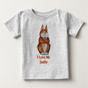 T-shirt Pour Bébé image de lapin brun mignon lapin brun souriant