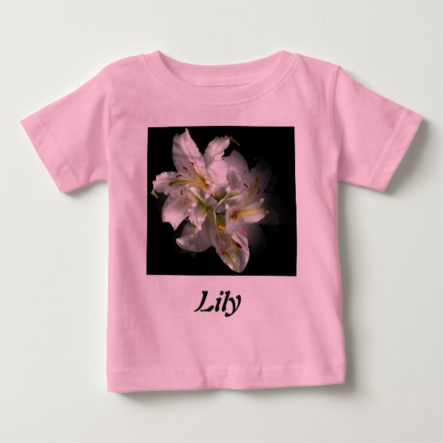 T-shirt Pour Bébé Imaginaire blanc Lilies (Devant)