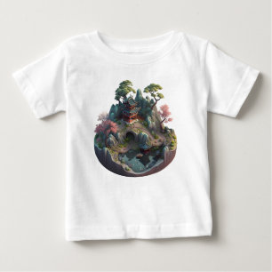T-shirt Pour Bébé Imaginaire chinois mignon paysage 3D Baby Top