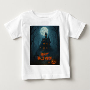 T-shirt Pour Bébé Imaginaire gothique Château hanté et clair de lu