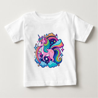 T-shirt Pour Bébé Imaginaire Unicorne vibrant