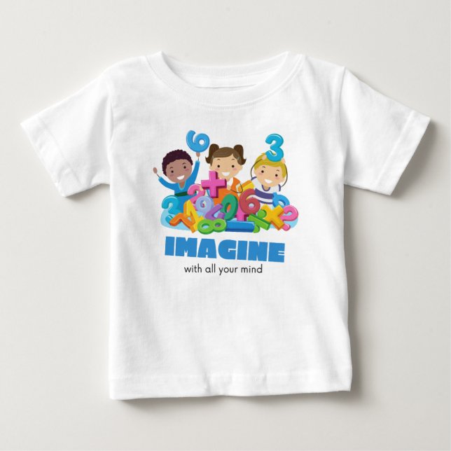 T-shirt Pour Bébé Imaginez avec tout votre esprit  (Devant)
