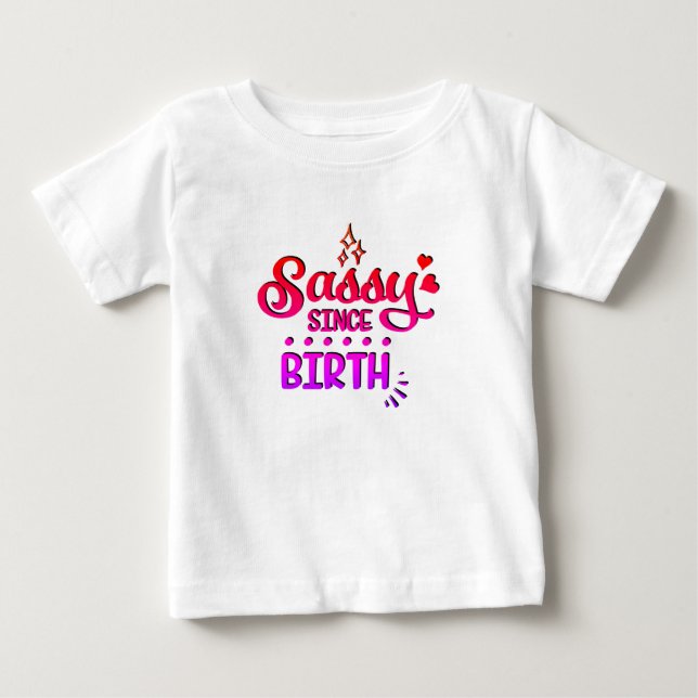 T-shirt Pour Bébé Impertinente de naissance (Devant)