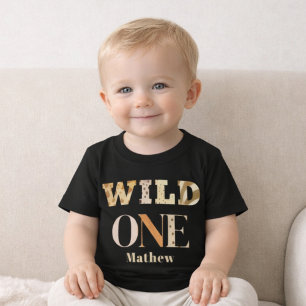 T-shirt Pour Bébé Impression Animaux Sauvages Moderne Premier Annive